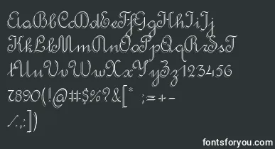 RondoTwinThin font – White Fonts On Black Background