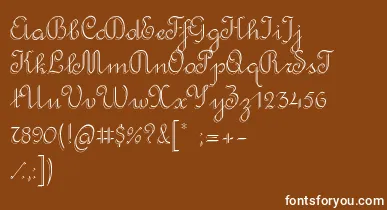 RondoTwinThin font – White Fonts On Brown Background