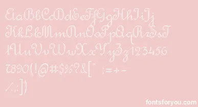 RondoTwinThin font – White Fonts On Pink Background