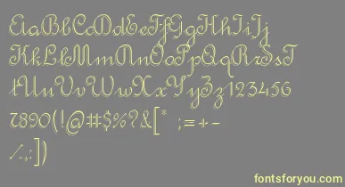 RondoTwinThin font – Yellow Fonts On Gray Background