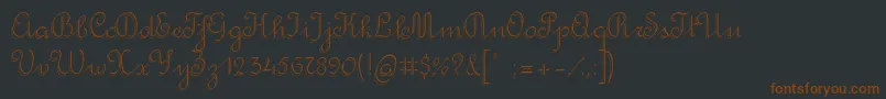 RondoTwinThin Font – Brown Fonts on Black Background