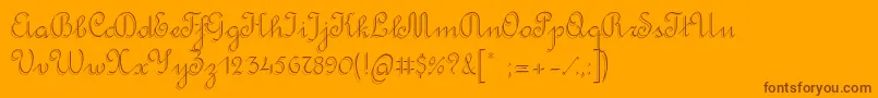 RondoTwinThin Font – Brown Fonts on Orange Background