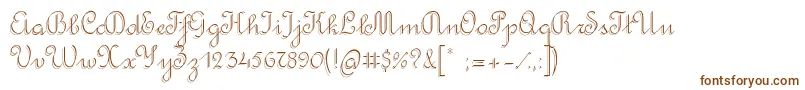 RondoTwinThin Font – Brown Fonts on White Background