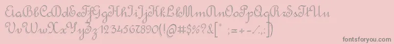 RondoTwinThin Font – Gray Fonts on Pink Background