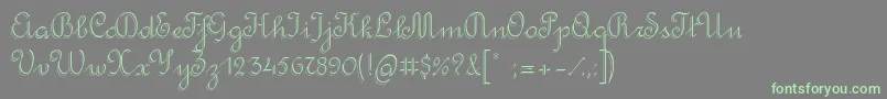 RondoTwinThin Font – Green Fonts on Gray Background