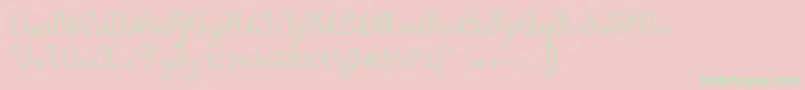 RondoTwinThin Font – Green Fonts on Pink Background