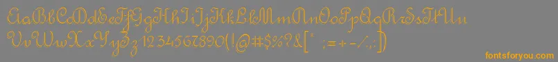 RondoTwinThin Font – Orange Fonts on Gray Background
