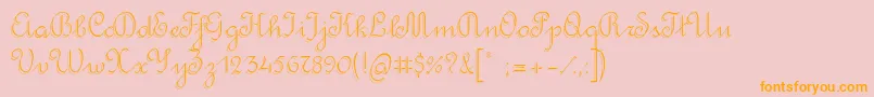 RondoTwinThin Font – Orange Fonts on Pink Background