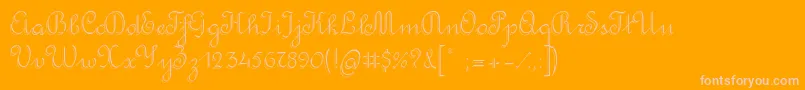 RondoTwinThin Font – Pink Fonts on Orange Background