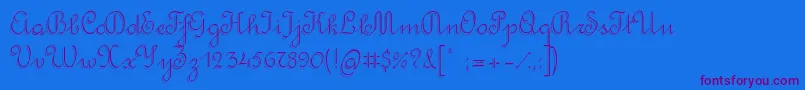 RondoTwinThin Font – Purple Fonts on Blue Background