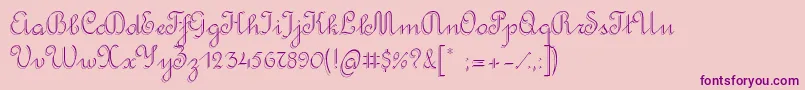 RondoTwinThin Font – Purple Fonts on Pink Background