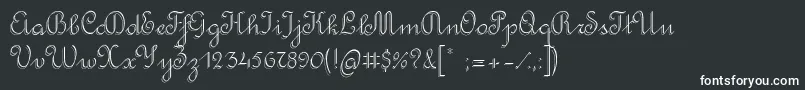 RondoTwinThin-Schriftart – Weiße Schriften auf schwarzem Hintergrund
