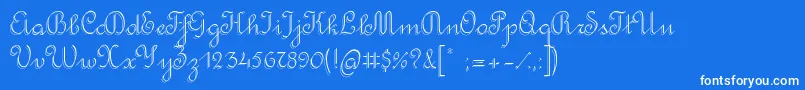 RondoTwinThin Font – White Fonts on Blue Background