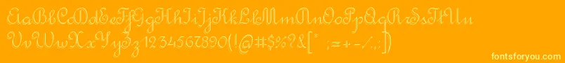 RondoTwinThin Font – Yellow Fonts on Orange Background