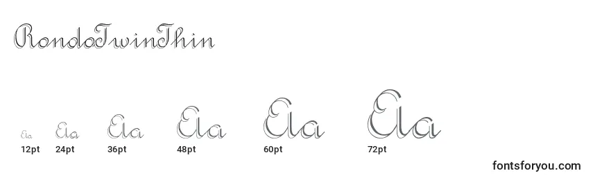 RondoTwinThin font sizes