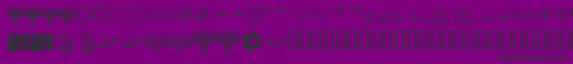 KrHappyHanukhah Font – Black Fonts on Purple Background