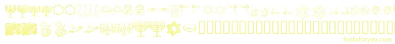 KrHappyHanukhah Font – Yellow Fonts