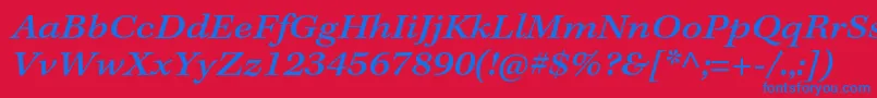 KeplerstdMediumextitcapt Font – Blue Fonts on Red Background