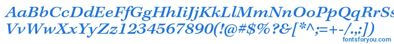 Шрифт KeplerstdMediumextitcapt – синие шрифты на белом фоне