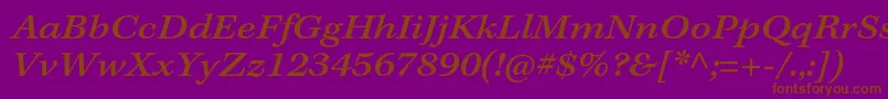 KeplerstdMediumextitcapt Font – Brown Fonts on Purple Background