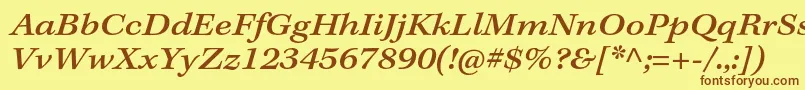 KeplerstdMediumextitcapt Font – Brown Fonts on Yellow Background