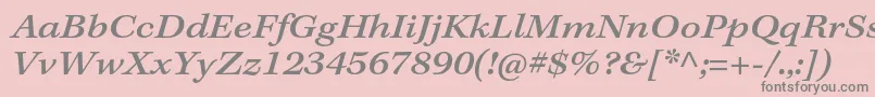 KeplerstdMediumextitcapt Font – Gray Fonts on Pink Background