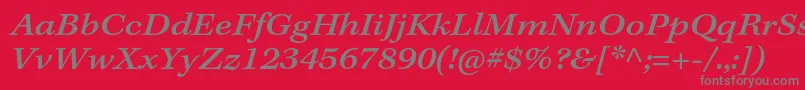 KeplerstdMediumextitcapt Font – Gray Fonts on Red Background