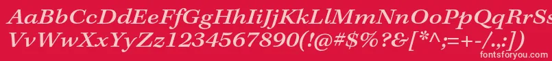 KeplerstdMediumextitcapt Font – Pink Fonts on Red Background