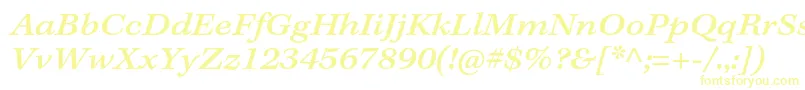 Czcionka KeplerstdMediumextitcapt – żółte czcionki na białym tle