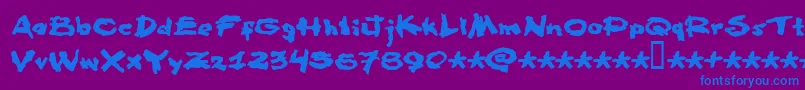 Famous Fromage Font – Blue Fonts on Purple Background