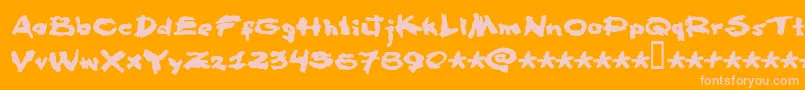 Famous Fromage Font – Pink Fonts on Orange Background