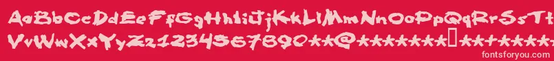 Police Famous Fromage – polices roses sur fond rouge