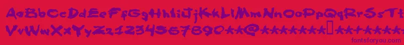 Famous Fromage-Schriftart – Violette Schriften auf rotem Hintergrund