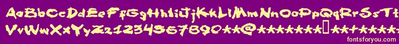 Famous Fromage Font – Yellow Fonts on Purple Background