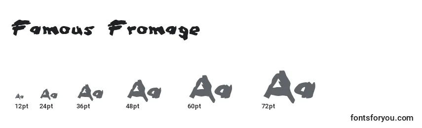 Famous Fromage Font Sizes