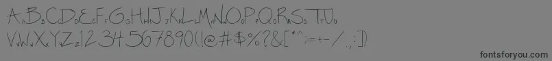 MissDiikaeSHandwritingByDiikae Font – Black Fonts on Gray Background