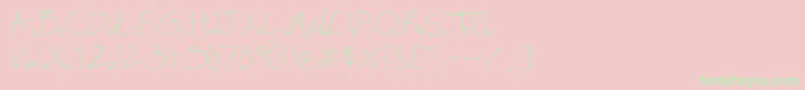 MissDiikaeSHandwritingByDiikae-Schriftart – Grüne Schriften auf rosa Hintergrund