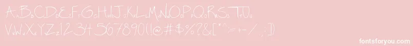 MissDiikaeSHandwritingByDiikae Font – White Fonts on Pink Background