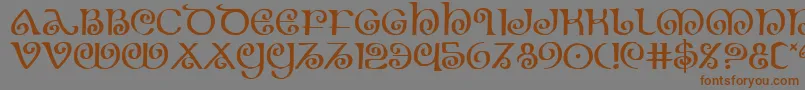 Theshire Font – Brown Fonts on Gray Background