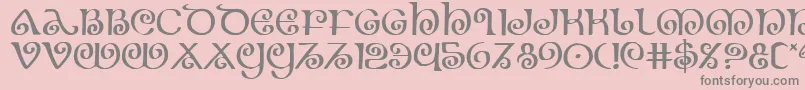 Theshire Font – Gray Fonts on Pink Background