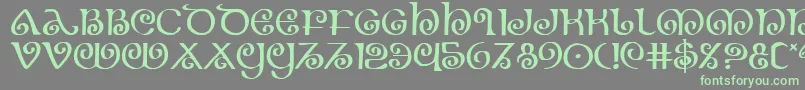 Шрифт Theshire – зелёные шрифты на сером фоне