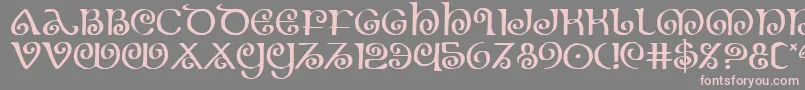 Theshire-Schriftart – Rosa Schriften auf grauem Hintergrund