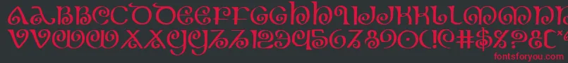 Theshire Font – Red Fonts on Black Background