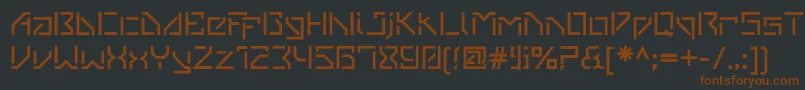 Lisätietoja VanbergerStencil-fontista VanbergerStencil-fontti – ruskeat fontit mustalla taustalla