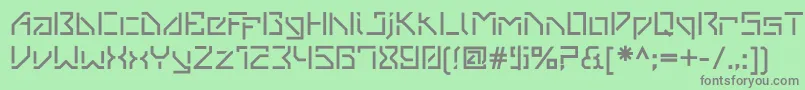 Шрифт VanbergerStencil – серые шрифты на зелёном фоне