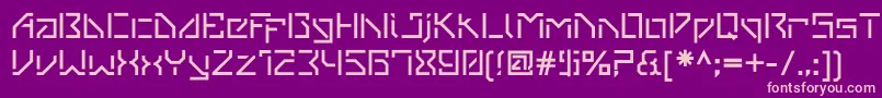 VanbergerStencil Font – Pink Fonts on Purple Background