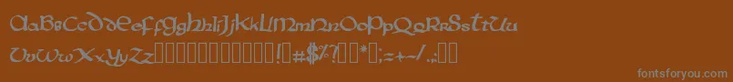 PentagramsAurra Font – Gray Fonts on Brown Background
