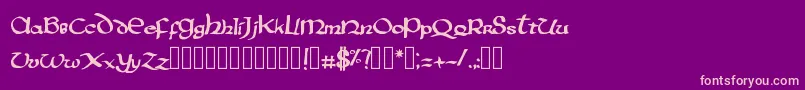PentagramsAurra Font – Pink Fonts on Purple Background