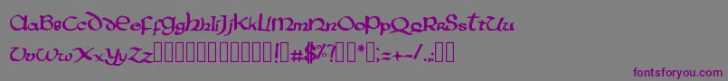 PentagramsAurra Font – Purple Fonts on Gray Background