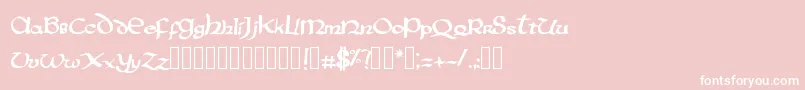 PentagramsAurra Font – White Fonts on Pink Background